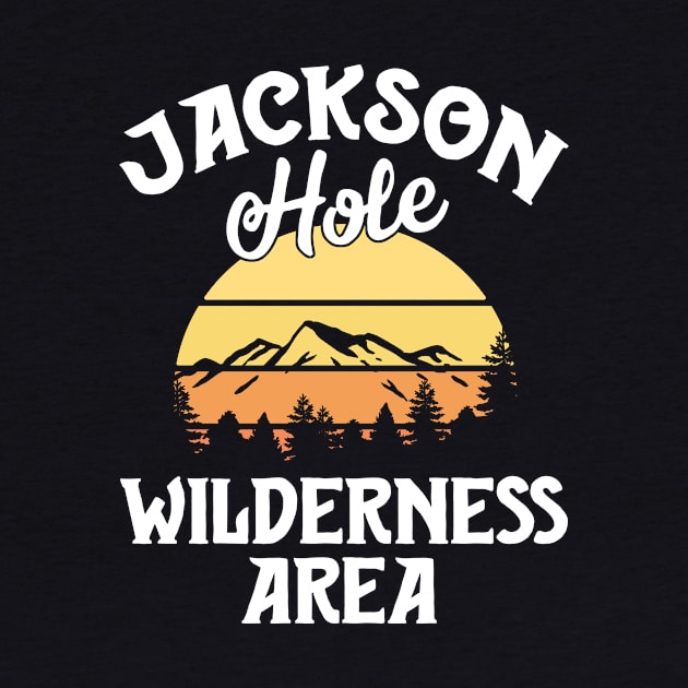 Retro Jackson Hole T Shirt  Wyoming Vintage Wilderness Area by 14thFloorApparel